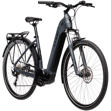 Bicicleta de viaje eléctrica CUBE TOURING HYBRID ONE 500 WAVE Gris 2021 0